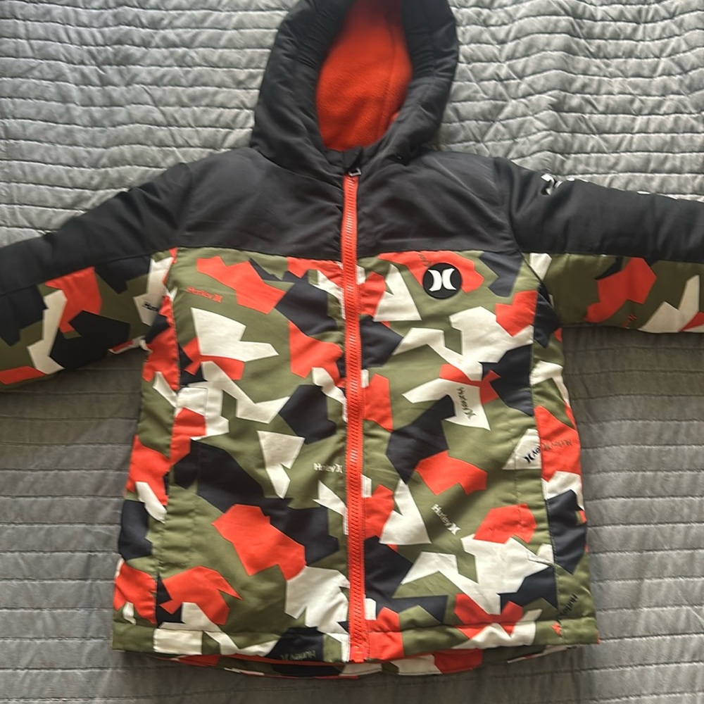 Hurley little kids winter puffer coat jacket